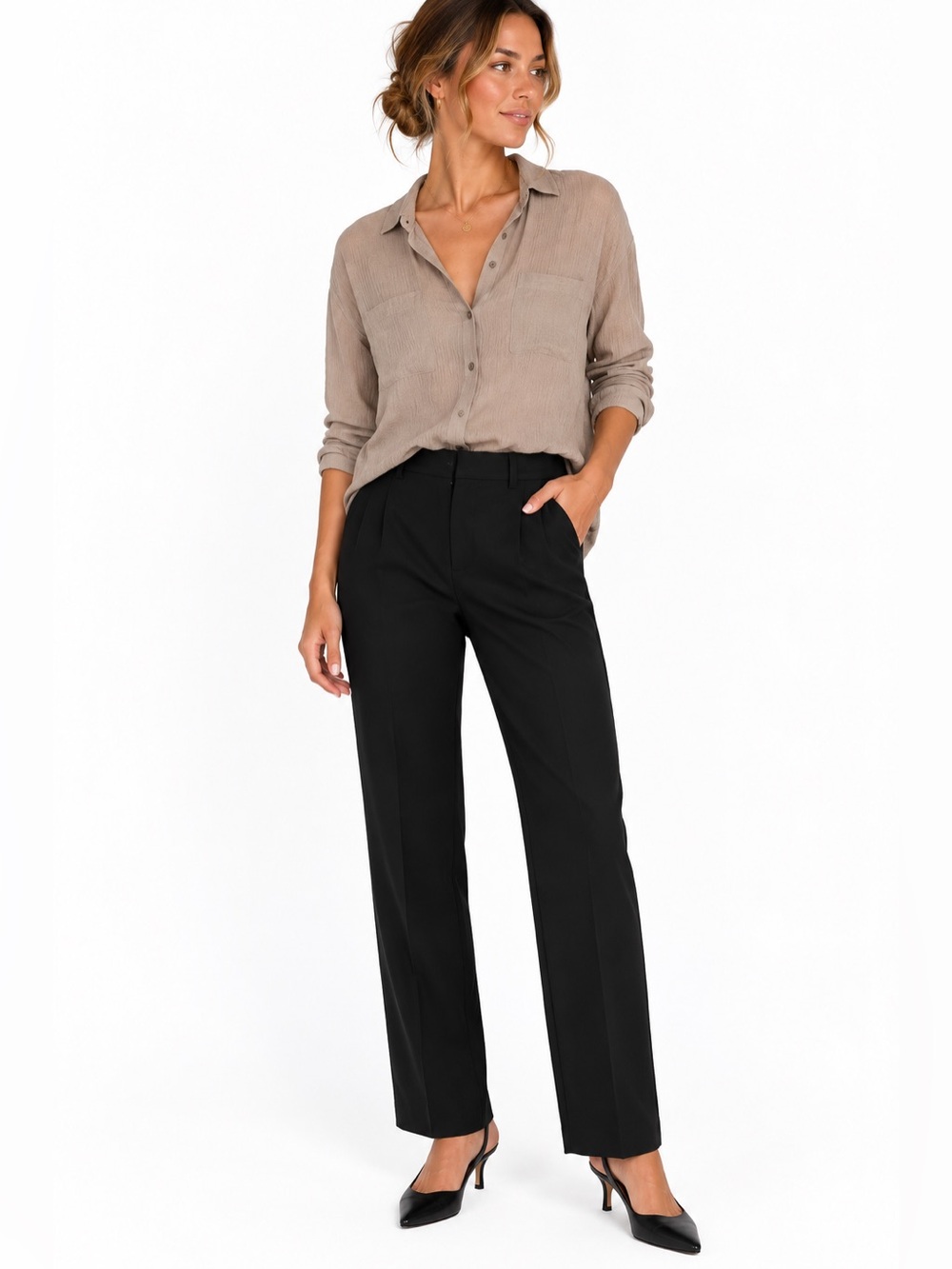 ASOS Black Tailored Straight Leg Dress Pants 28x30 Women’s Trousers